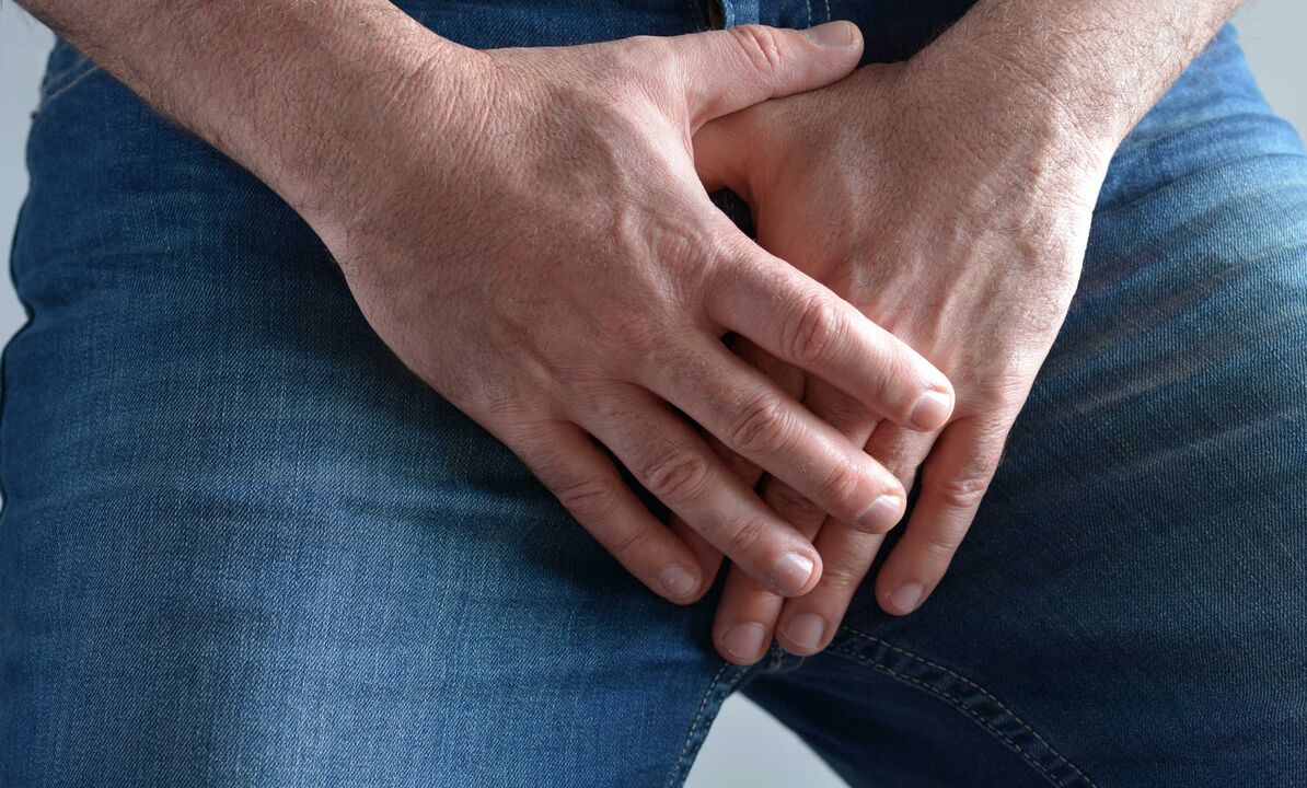 A man suffers from groin discomfort as a result of penile microsurgical muscle transplantation