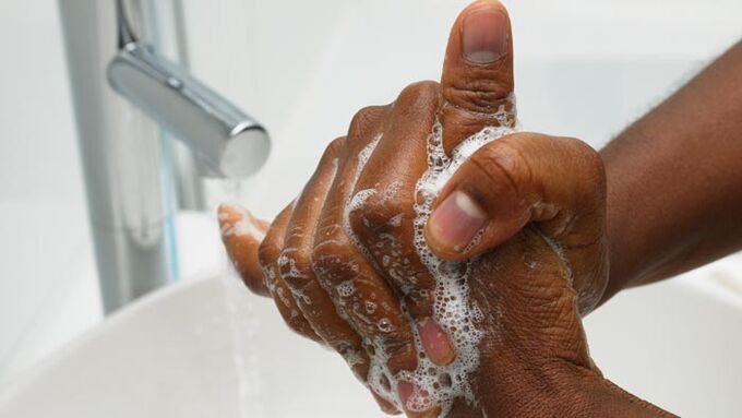 Hand washing before penis expansion exercises